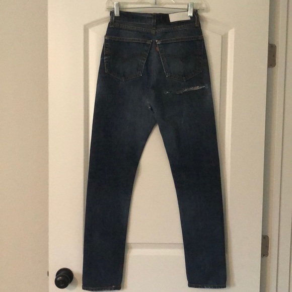 NEW RE/DONE High Rise Ass Rip Jeans size 24